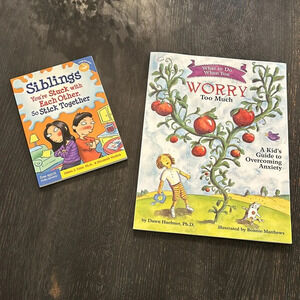 Bundle of Anxiety Workbook for Kids & Sibling Parenting Book